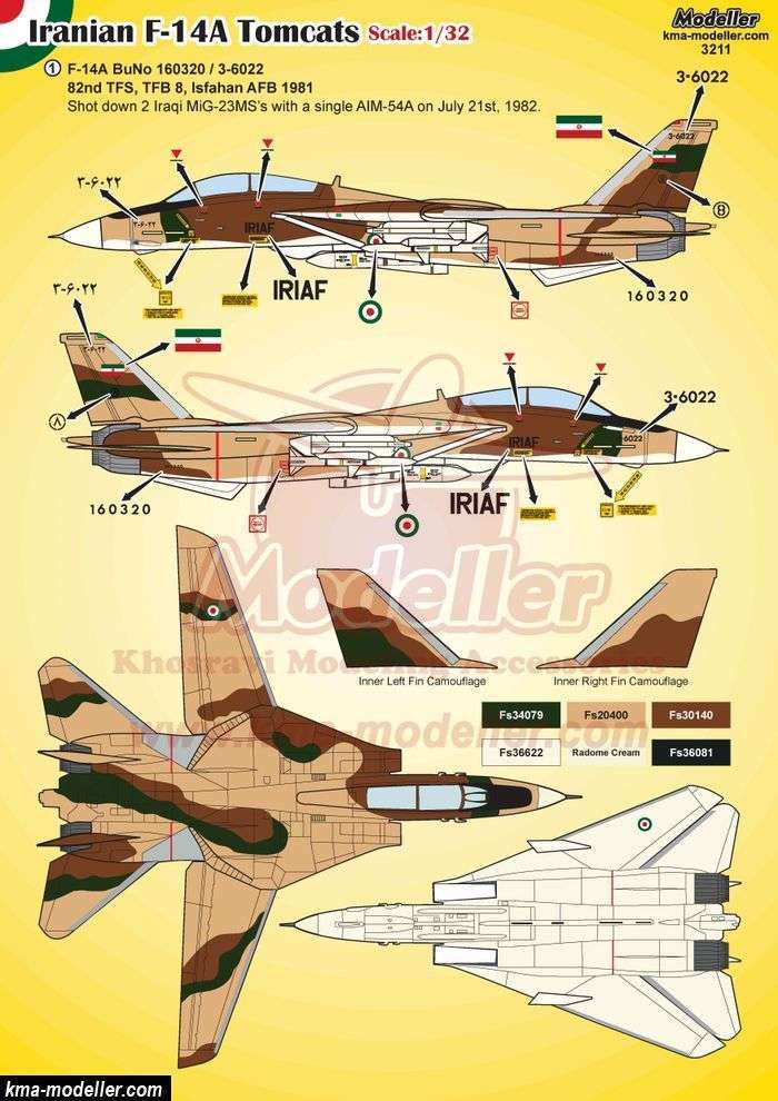 Iranian F-14A Tomcats- Scale: 1/32